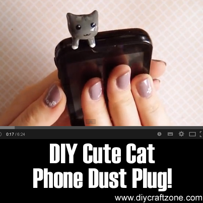 DIY Cute Cat Phone Dust Plug!