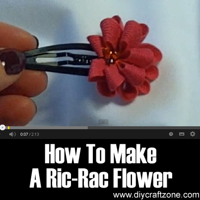 How To Make A Ric-Rac Flower 