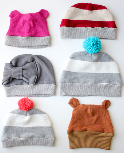 DIY Cute Winter Hats From Old Sweaters