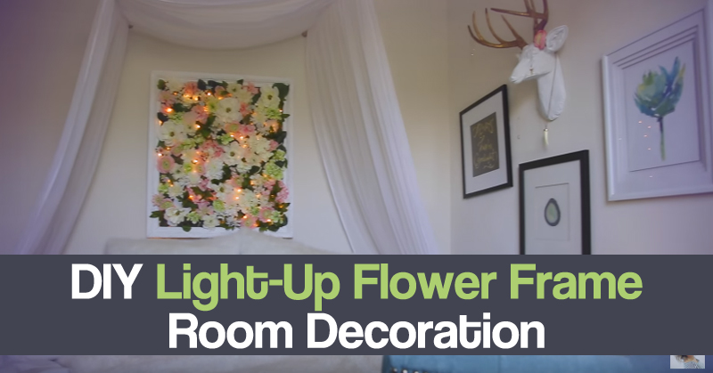DIY Light-Up Flower Frame Room Decoration