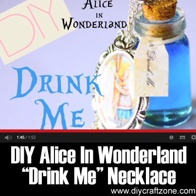 DIY Alice In Wonderland Drink Me Necklace