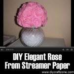 DIY Elegant Rose From Streamer Paper