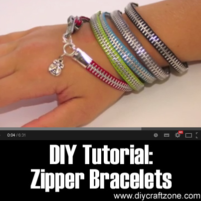 DIY Tutorial - Zipper Bracelets