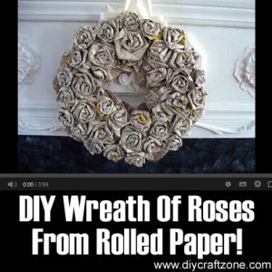 DIY Wreath Of Roses From Rolled Paper