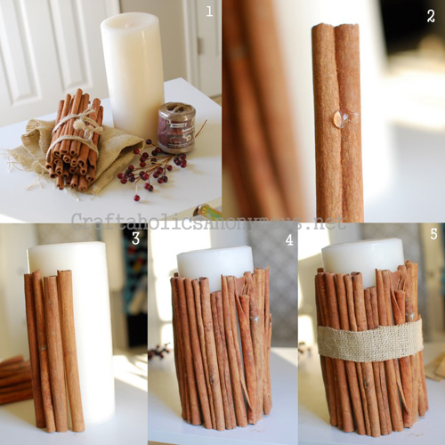 Cinnamon Stick Candle Tutorial