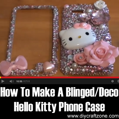 How To Make A Blinged/Deco Hello Kitty Phone Case