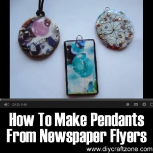 How To Make A Round Pendant From Newspaper Flyers