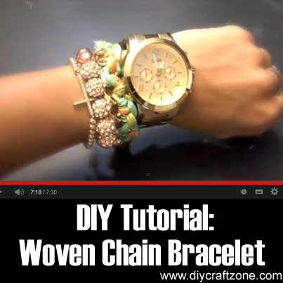 DIY~ Woven Chain Bracelet
