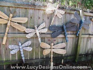 DIY Table Leg Dragonflies With Ceiling Fan Blade Wings