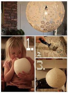 DIY Lace Lamp - Doily Lamp
