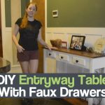DIY Entryway Table With Faux Drawers